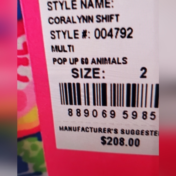 NWT Lilly Pulitzer Coralynn Dress in Pop Up 60 Animals - Picture 6 of 7